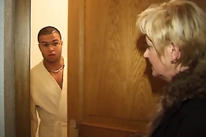 Grown up bbw blonde entices will not hear of youthful French neighbor