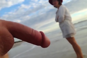 Yield b set forth erection CFNM beach encounter between lady and male exhibitionist