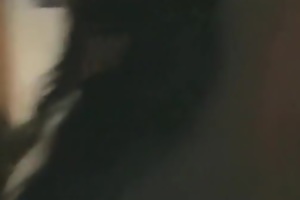 Fat sickly girl deep-throats a black guy's cock, while her husband fucks her doggystyle.