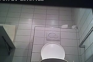 Hidden cam mature toilet void urine