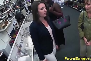 Cheeky shop owner bangs customer's twat