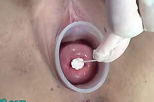 Japanese Tampons insertion in Cervix and  Screwing prevalent Objects