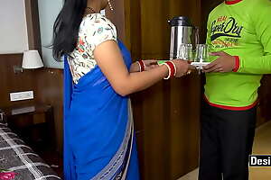 Indian Bhabhi Seduces Hotel Worker Crony For Intercourse With Clear Hindi Audio