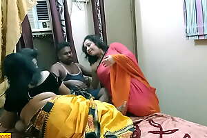 Indian Bhabhi shared say no to upon us!! Best hindi hardcore group sex