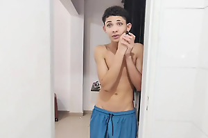 Stepson Masturbates Watching His Stepmother Being Fucked by His Stepfather near the Bathroom
